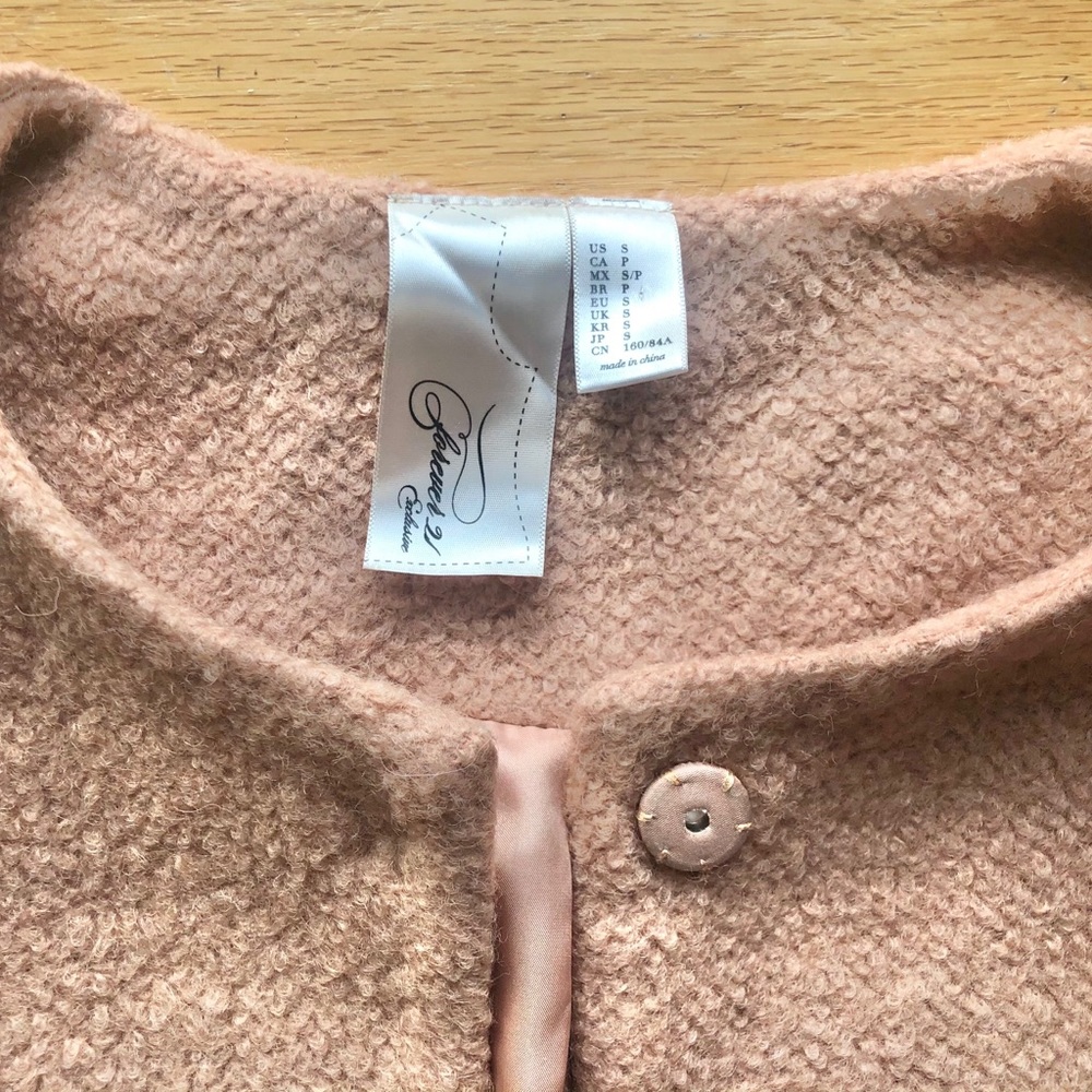 Collarless Woolblend Coat - Picture 6 of 9
